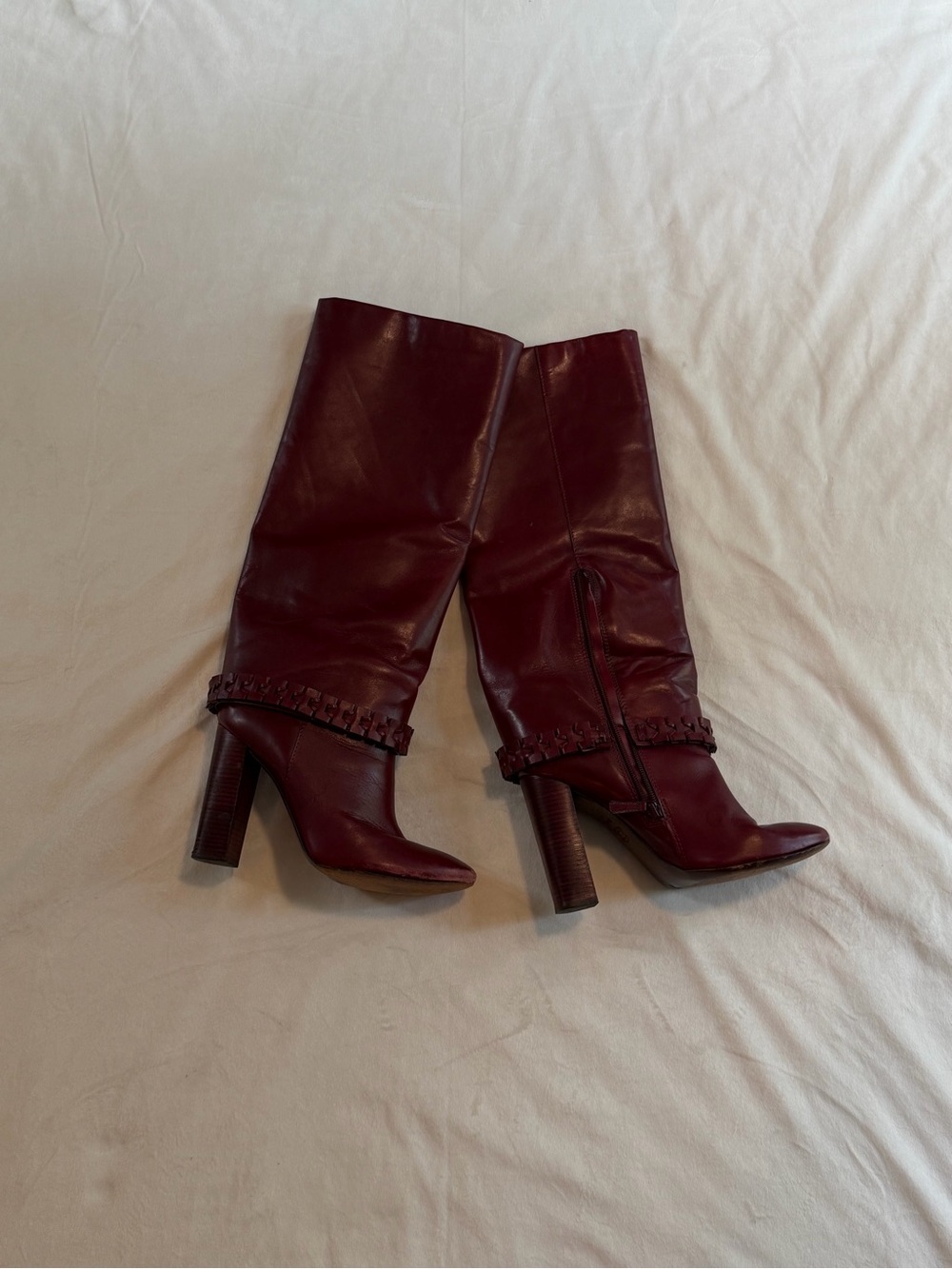 Nordstrom Burgundy Leather Heeled Boots